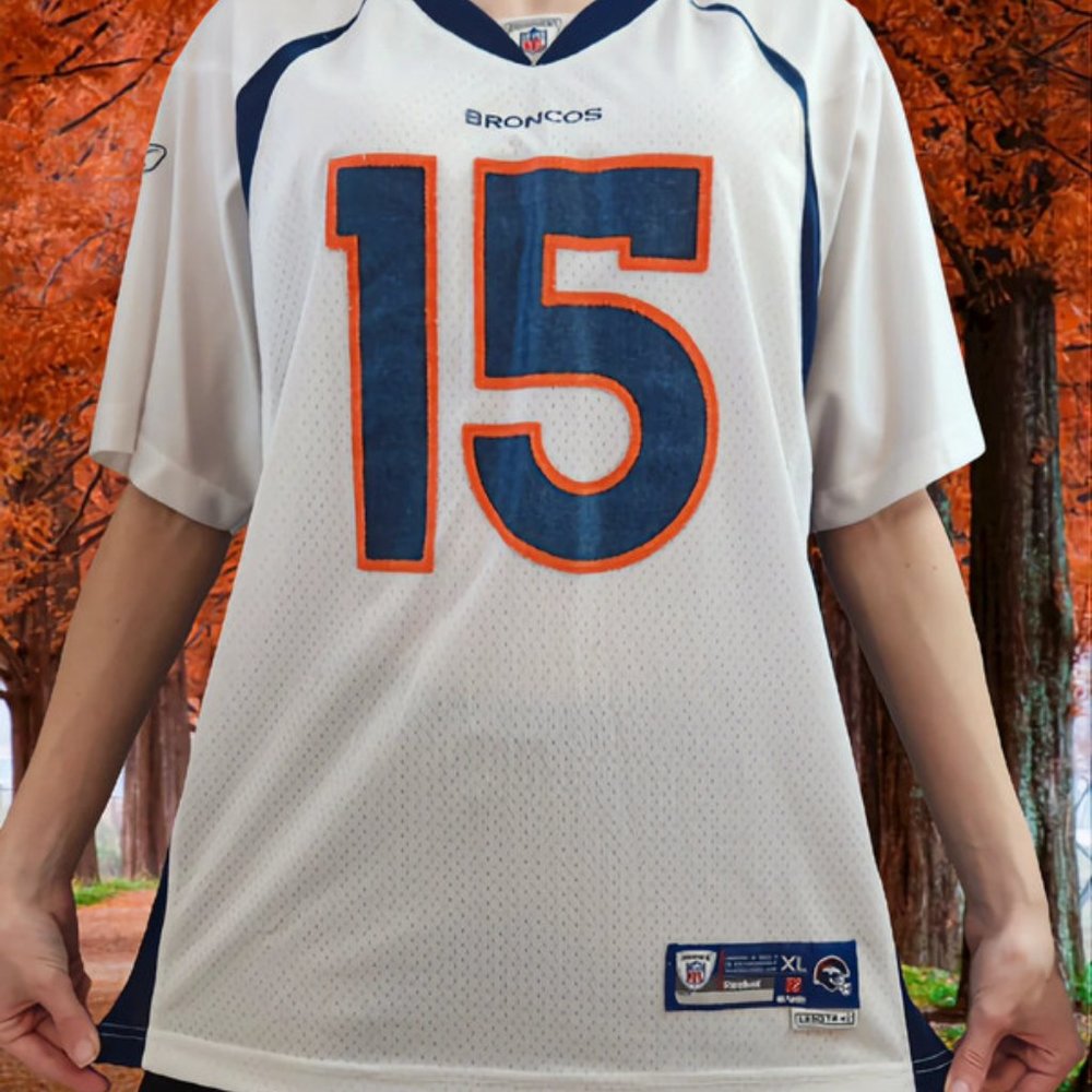 Unisex NFL Denver Broncos Tim Tebow Reebok White Game Jersey Equipment Vintage